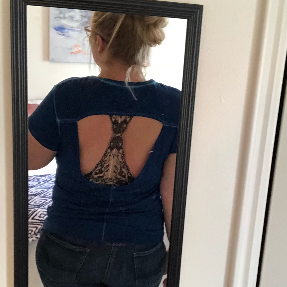 NWOT RVCA Open Back Tee